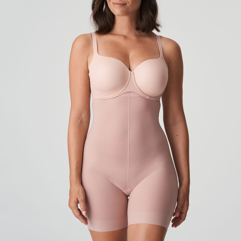 Hoge Tailleslip Met Beentjes in het Powder rose