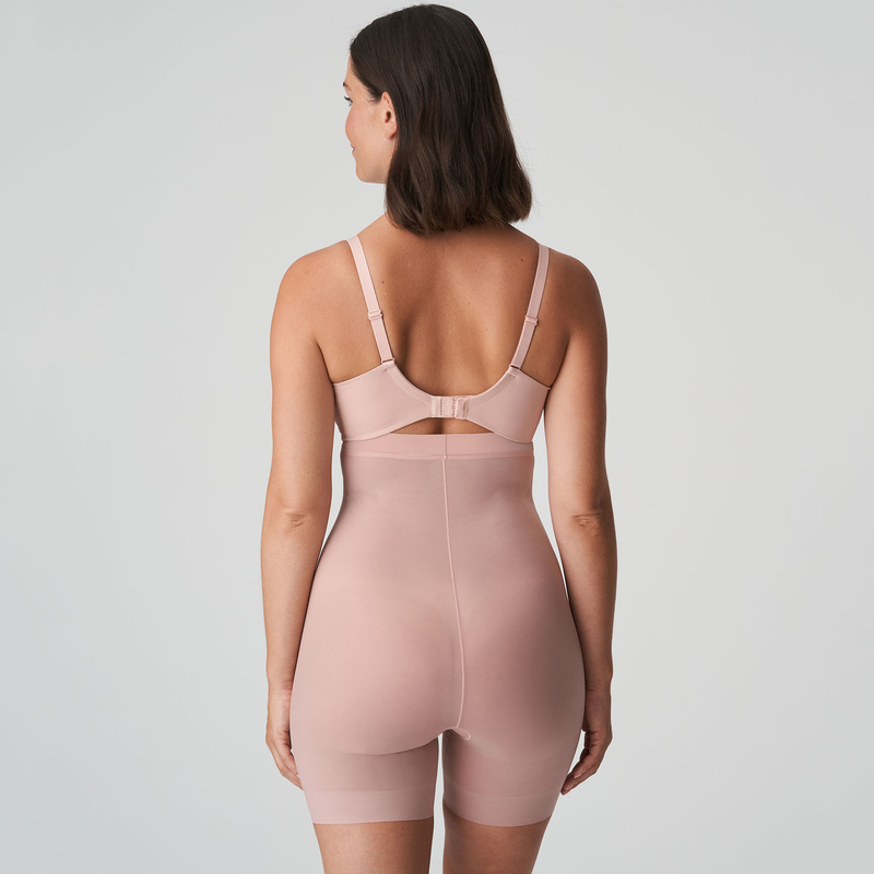 Hoge Tailleslip Met Beentjes in het Powder rose