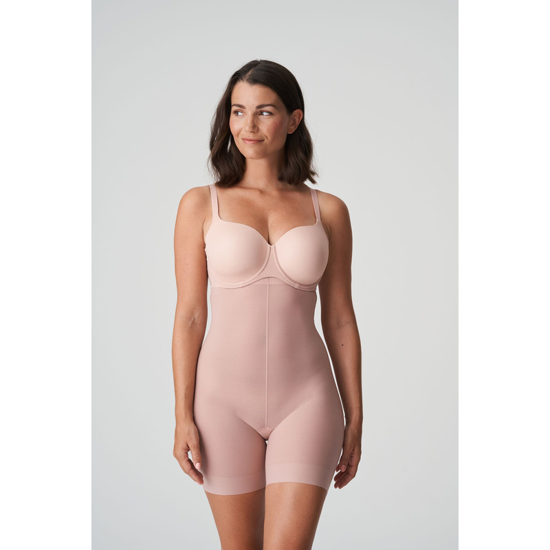 Hoge Tailleslip Met Beentjes in het Powder rose