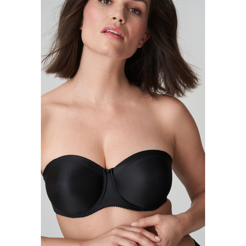 Satin Strapless Beha in het Zwart