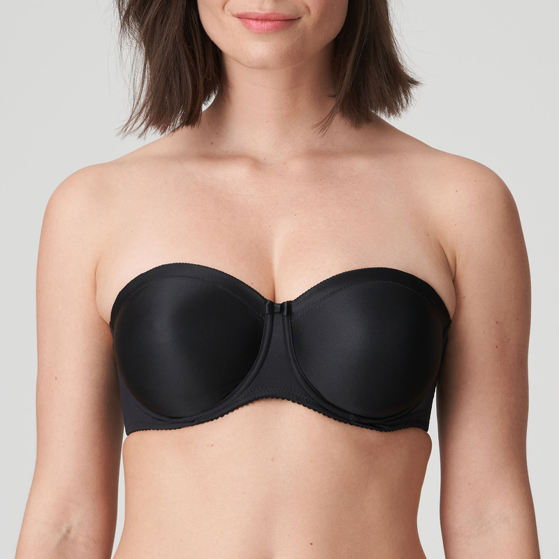 Satin Strapless Beha in het Zwart