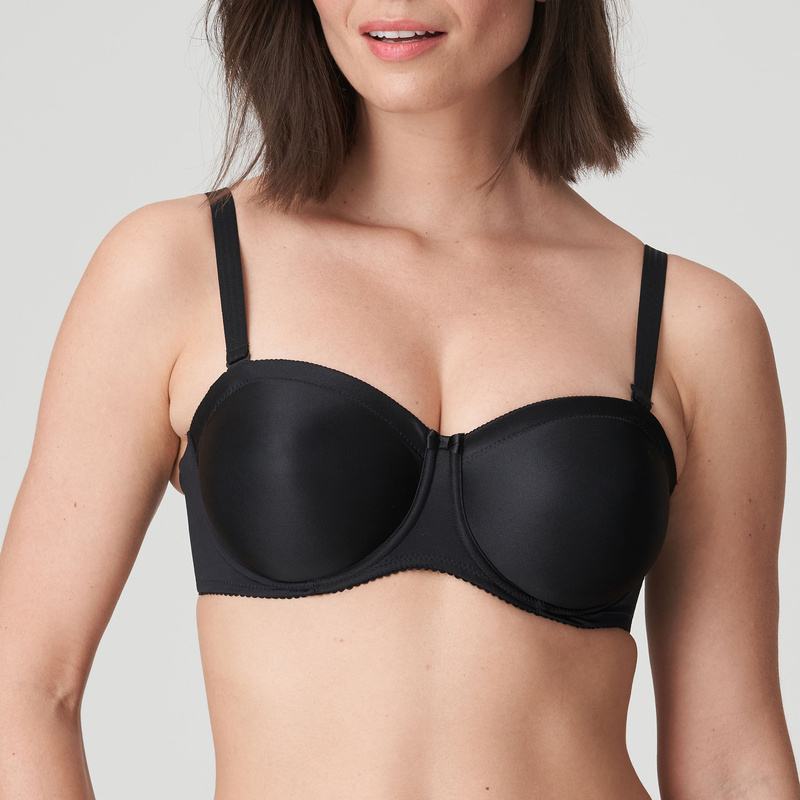 Satin Strapless Beha in het Zwart