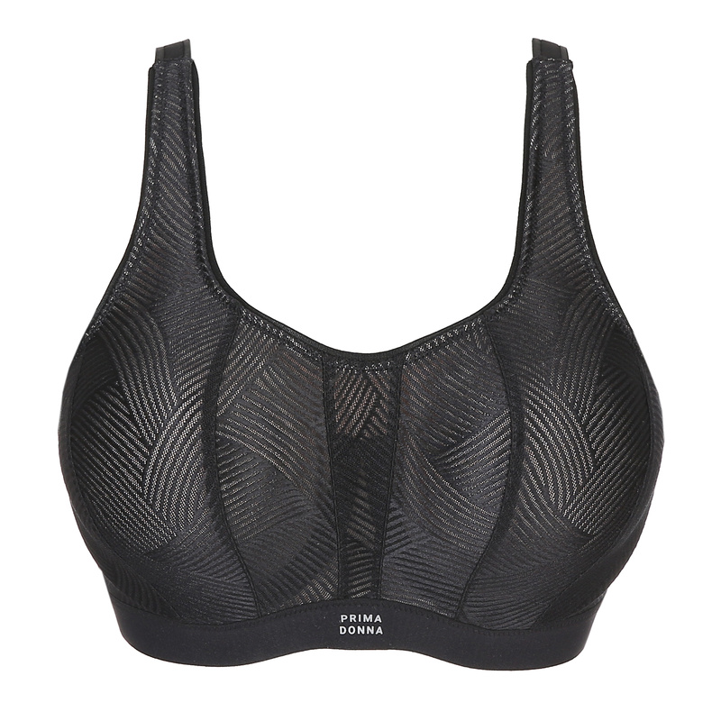 Voorgevomde Sport Bh Met Beugel en Noir
