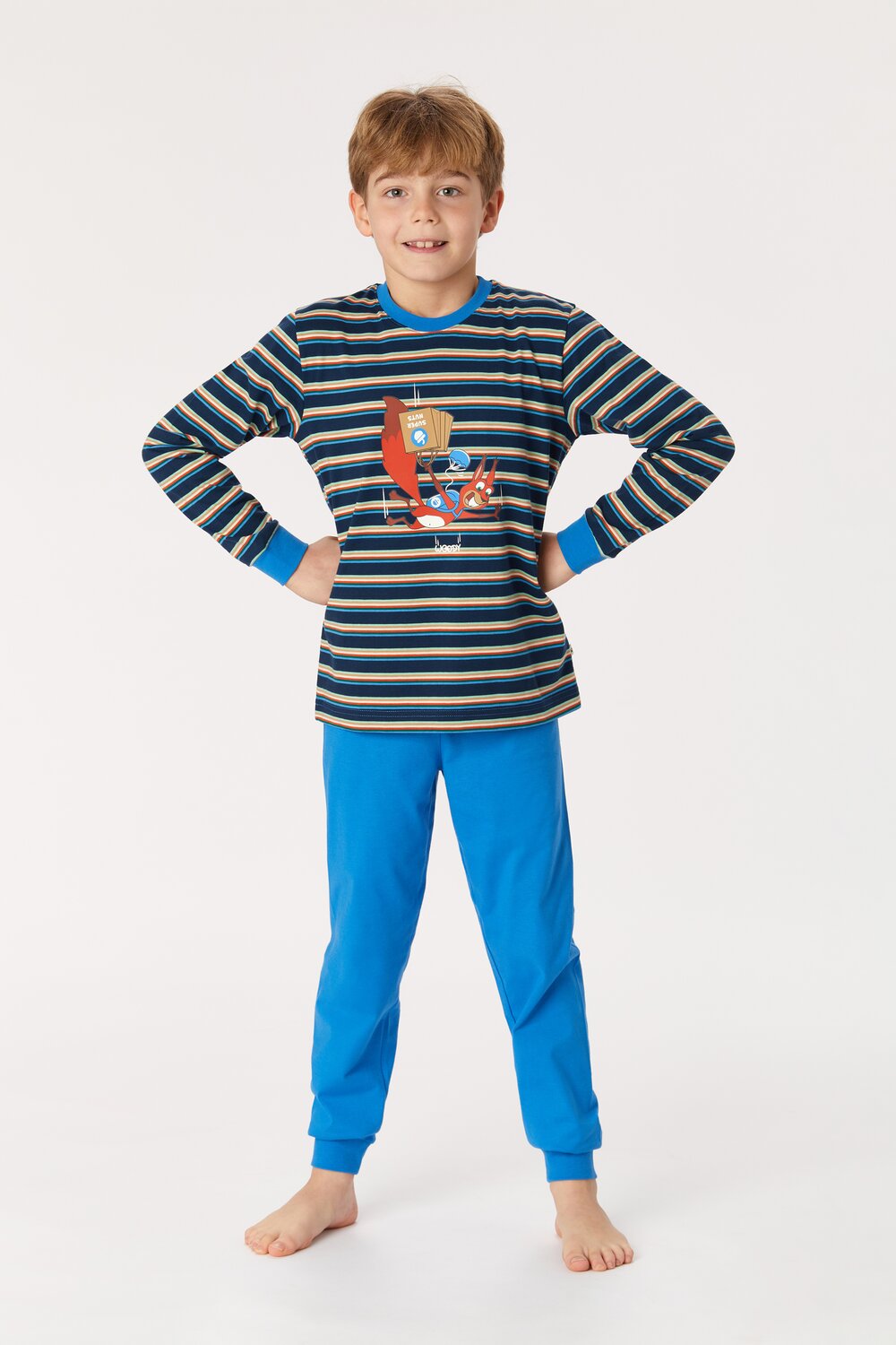 tarwe Fragiel Automatisch Woody Pyjama in het Multicolor | Lingerie Marie