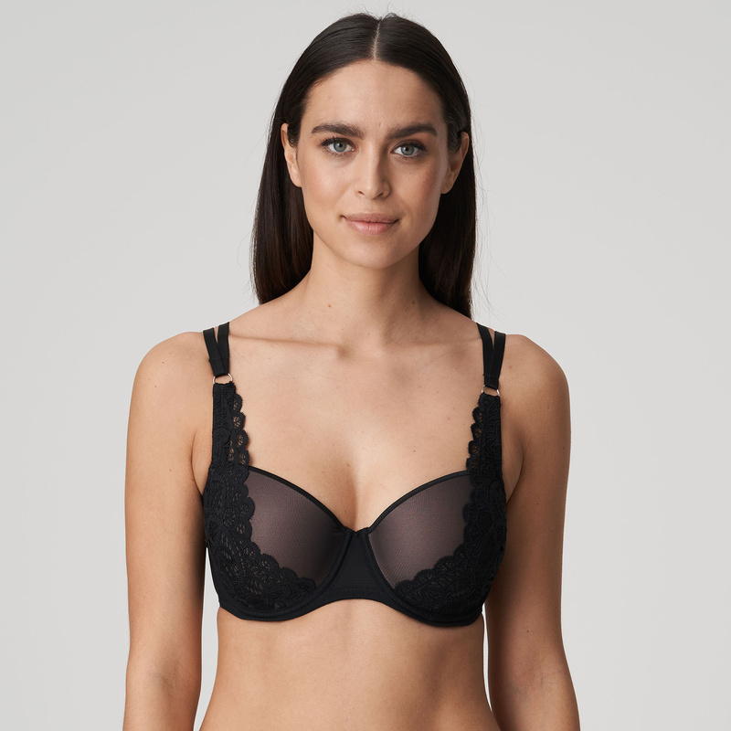 Voorgevormde Balconette Bh in het Zwart Voorgevormde Balconette Bh in het Zwart