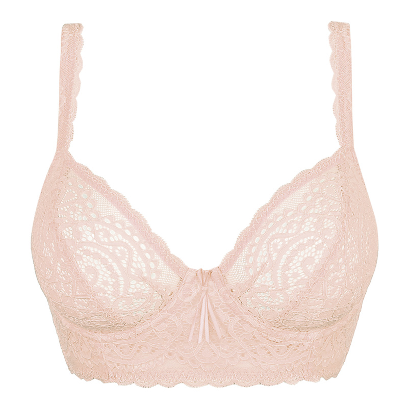Niet Voorgevormde Balconnet Bh Longline | Cup E-f in het Silky tan