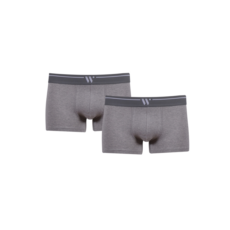 Boxershort Duopack Lichtgrijs en Lichtgrijs