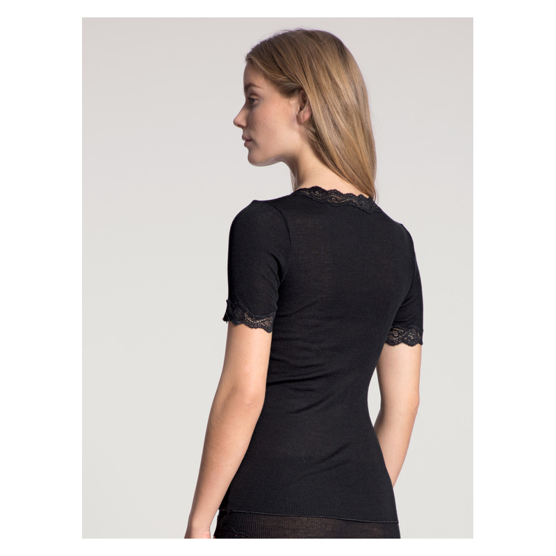 Shirt Short Sleeve in het Zwart Shirt Short Sleeve in het Zwart