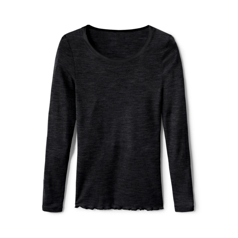 Shirt Long Sleeve in het Zwart