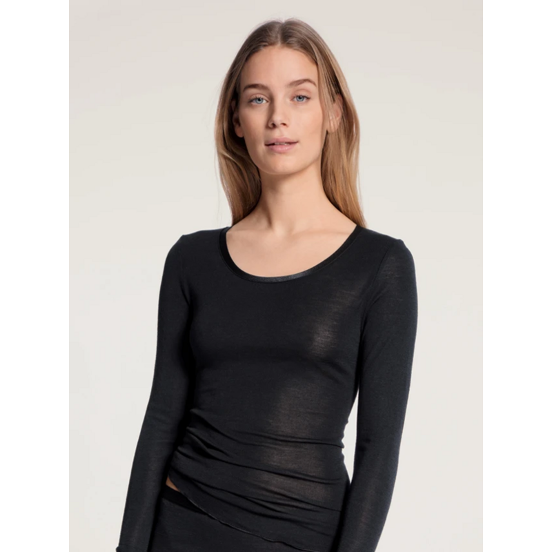 Shirt Long Sleeve in het Zwart Shirt Long Sleeve in het Zwart