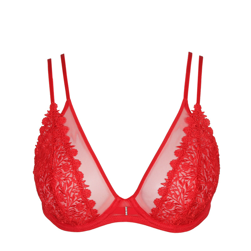 Beugel Bh Diepe Décolleté in het Red