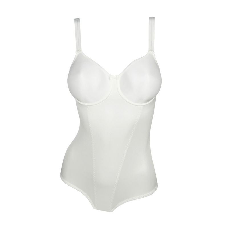 Satin Corrigerende Body Met Beugel in het Natuur