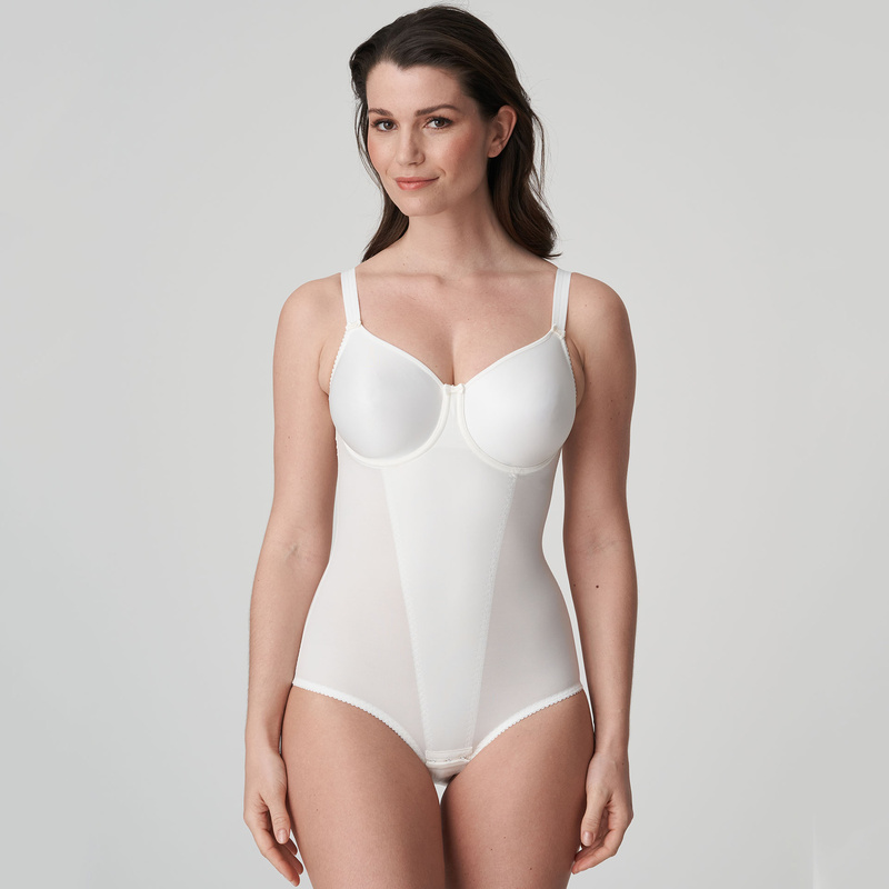 Satin Corrigerende Body Met Beugel en Naturel