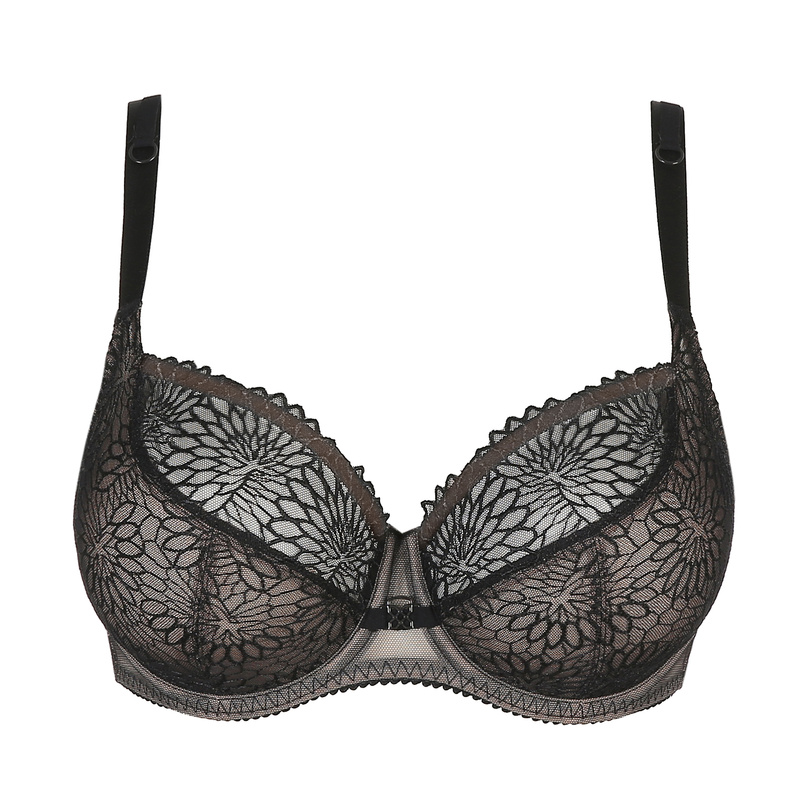 Niet Voorgevormde Balconnet Bh Met Tulpsnit | Cup E-g en Noir