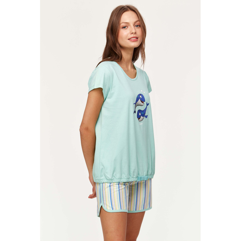 Dames Pyjama en Turquoise