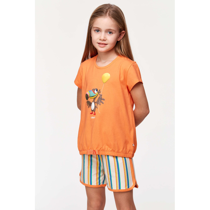 Meisjes Pyjama in het Oranje Meisjes Pyjama in het Oranje