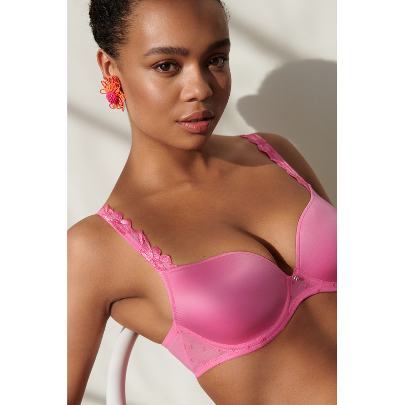 Voorgevormde Bh Hartvorm in het Paradise pink