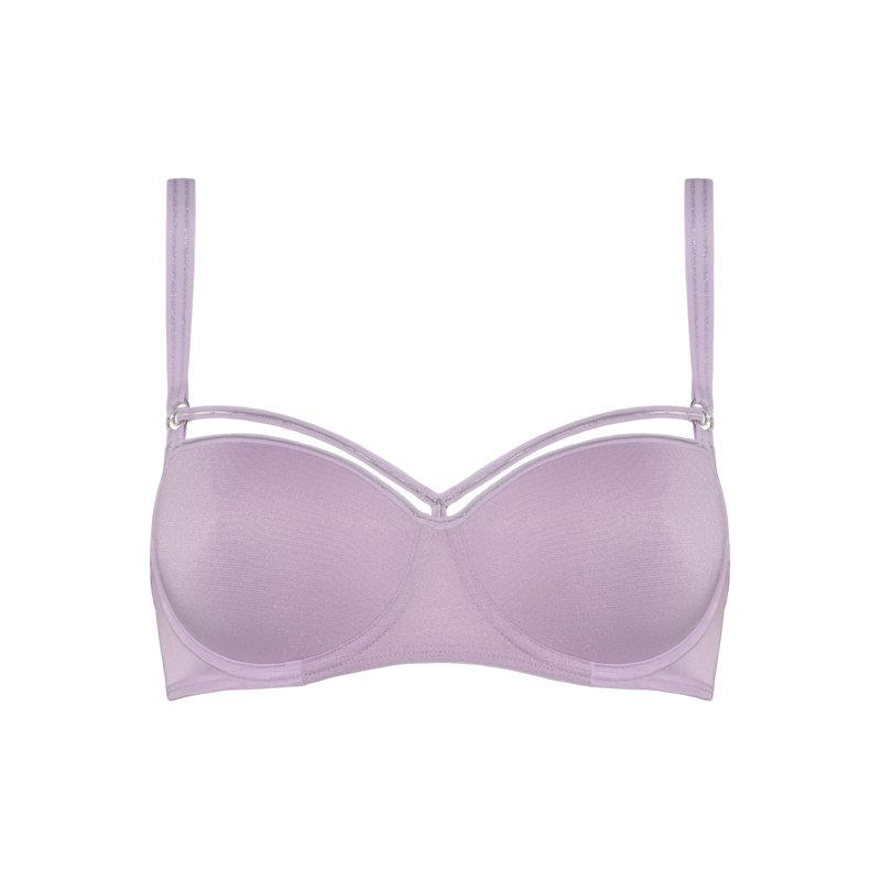 Voorgevormde Balconnet Bh en Lilac lurex and silver purple