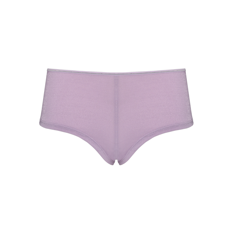 Short in het Lilac lurex and silver purple