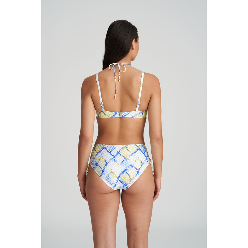 Voorgevormde Strapless Bikinitop in het Lime snake