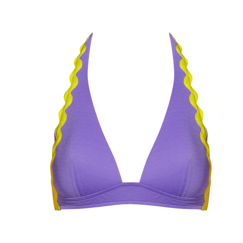 Voorgevormde Triangel Bikinitop in het Lavender