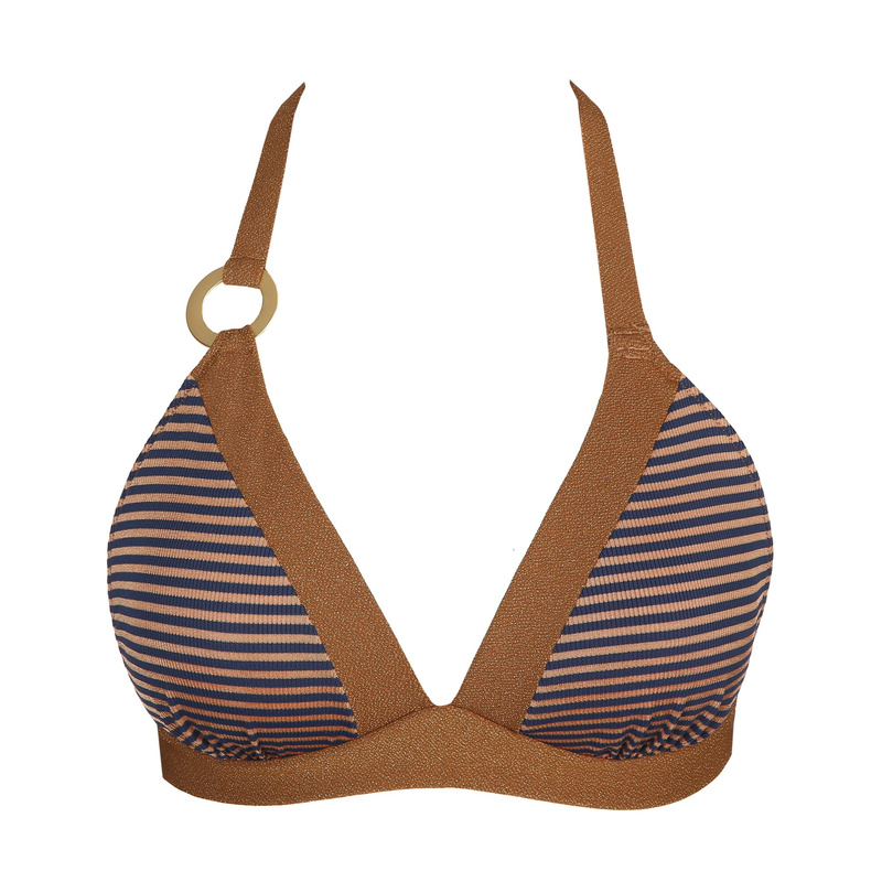 Voorgevormde Triangel Bikinitop en Ocean bronze