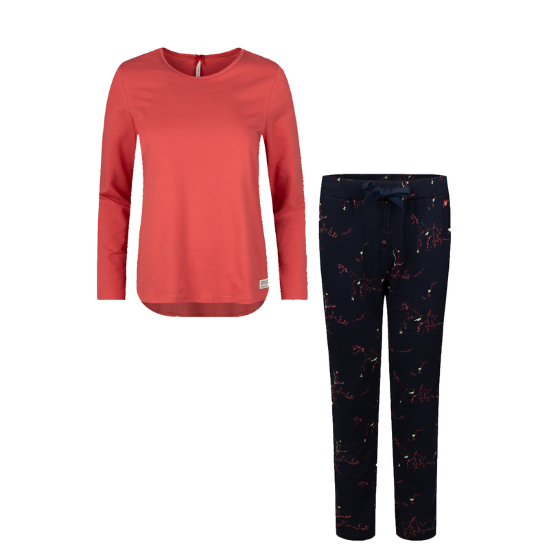 Pyjama in het Dark coral