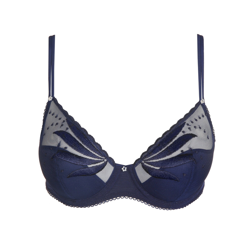 Plunge Bh Halve Mousse Cups in het Saffier blauw