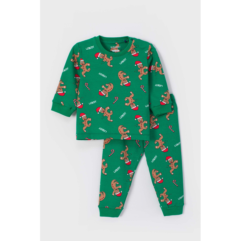 Jongens Kerstpyjama in het Groen