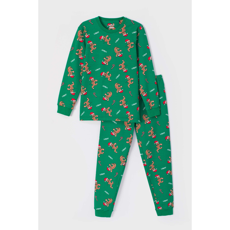 Jongens Kerstpyjama in het Groen