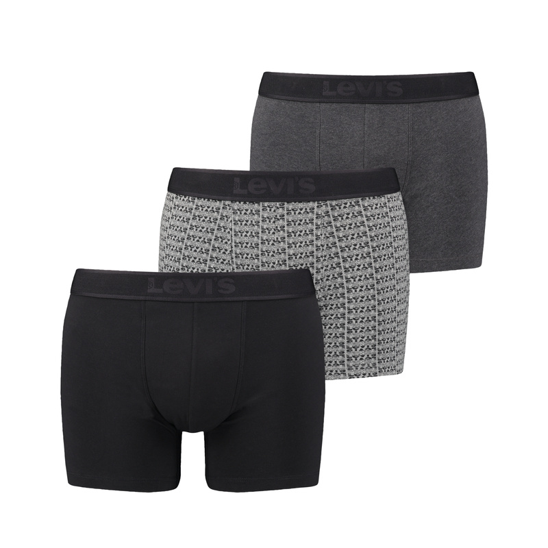 Giftbox Boxershort 3-pack en Zwart/grijs