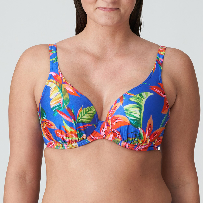 Plunge Bikini Halve Mousse Cups in het Tropical rainforest