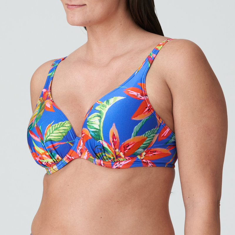 Plunge Bikini Halve Mousse Cups in het Tropical rainforest
