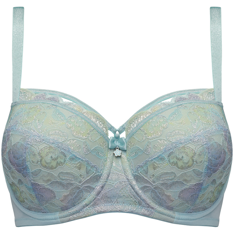 Voorgevormde Balconnet Met Beugel in het Sparkling iridescent aqua