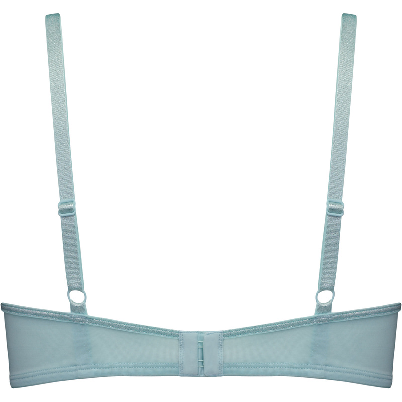 Voorgevormde Balconnet Met Beugel en Sparkling iridescent aqua Voorgevormde Balconnet Met Beugel en Sparkling iridescent aqua