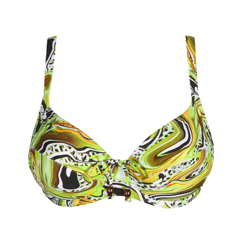 Bikinitop Met Beugel en Lime swirl