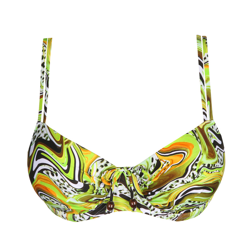 Voorgevormde Bikinitop in het Lime swirl