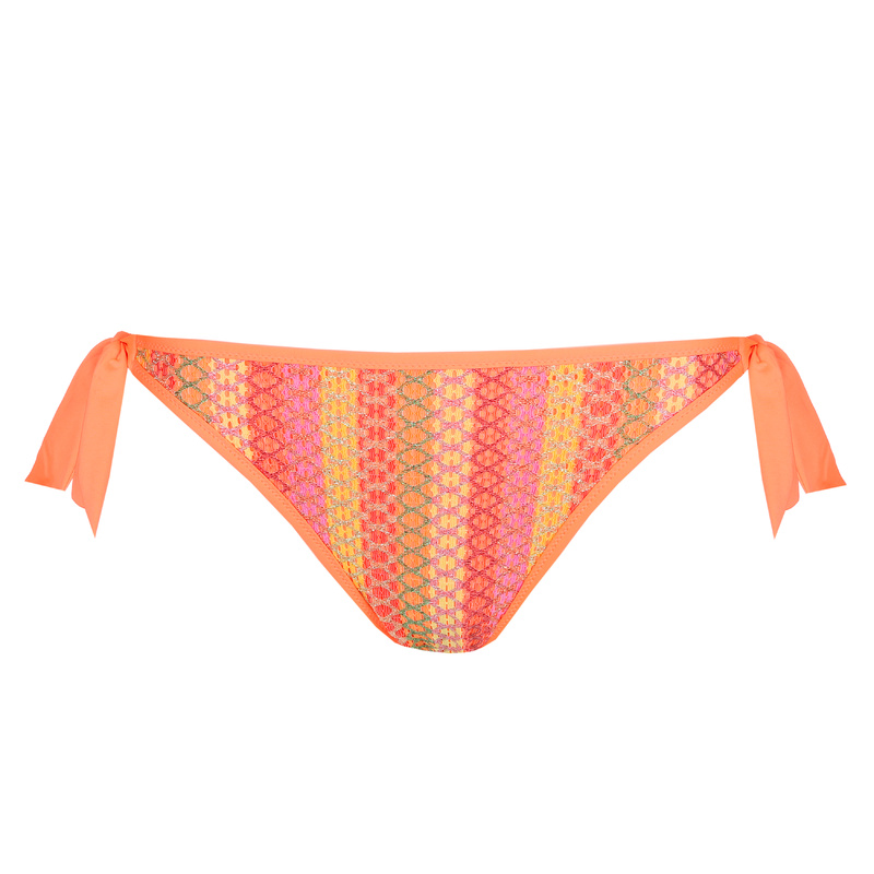 Bikini Heupslip Met Koordjes en Juicy peach