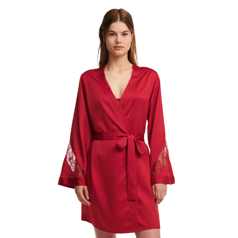 Kimono in het Passierood