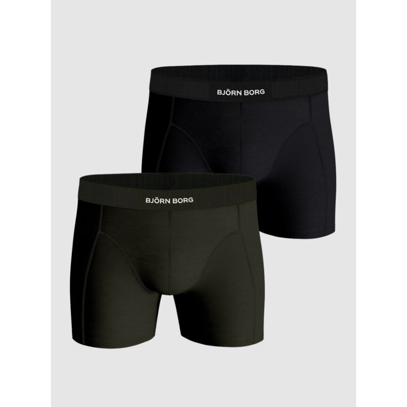 2-pack Boxershorts in het Zwart