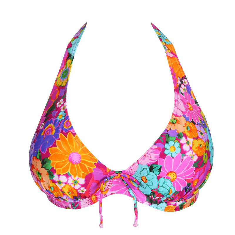 Plunge Bikini Halve Mousse Cups in het Floral explosion