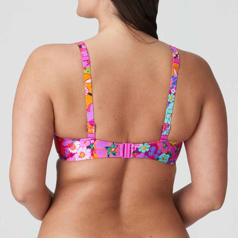 Plunge Bikini Halve Mousse Cups in het Floral explosion