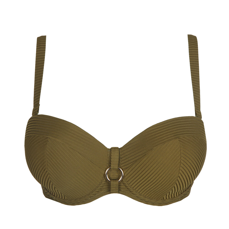 Voorgevormde Bikinitop Strapless en Olive