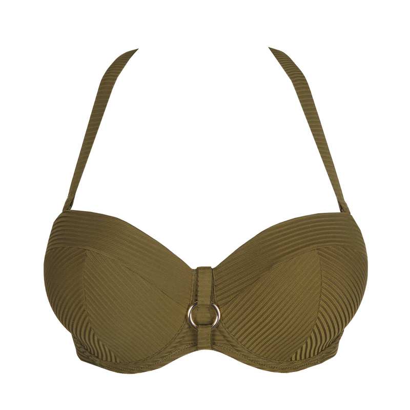 Voorgevormde Bikinitop Strapless in het Olive