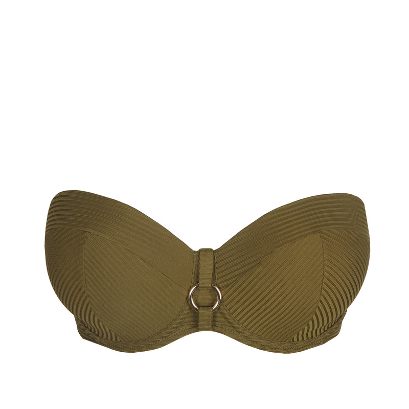 Voorgevormde Bikinitop Strapless in het Olive