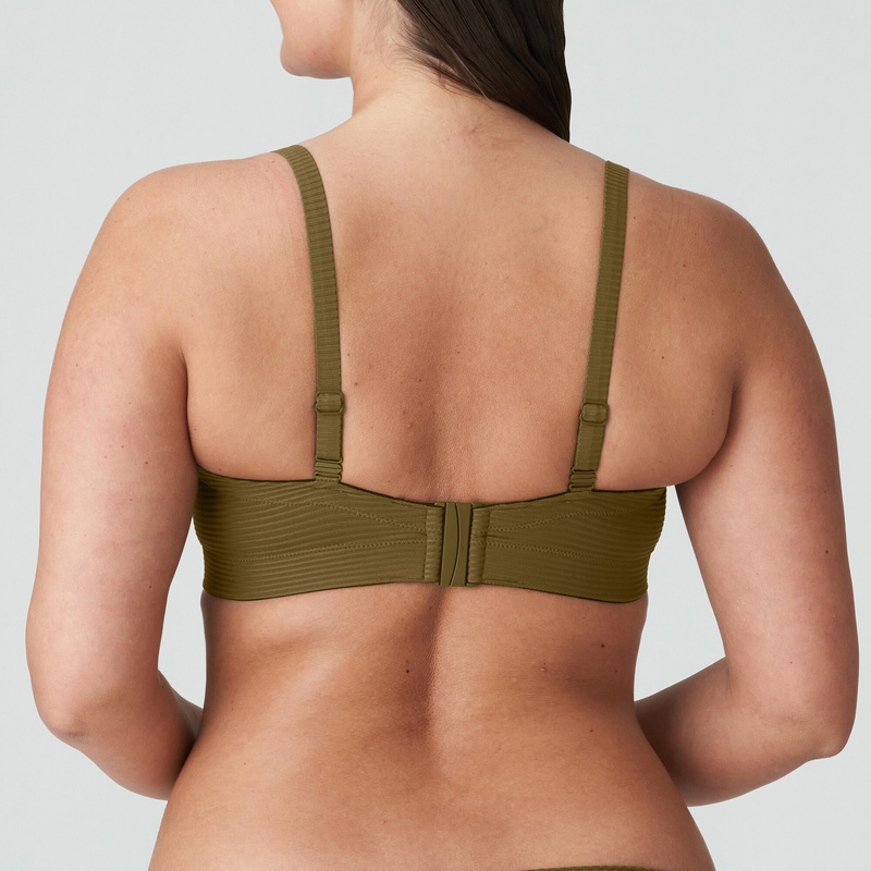 Voorgevormde Bikinitop Strapless in het Olive