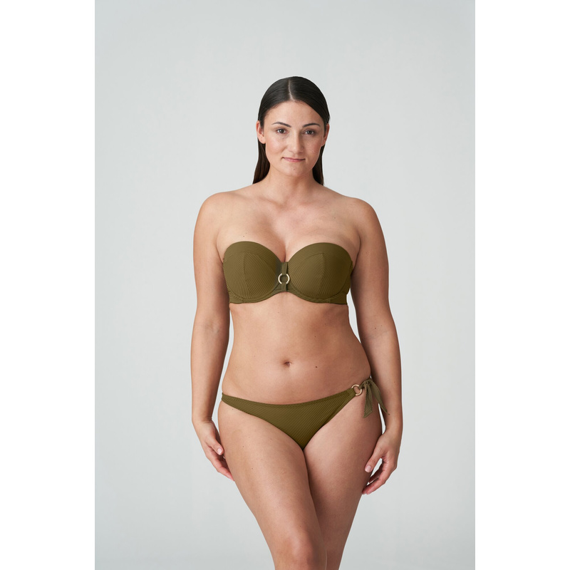 Voorgevormde Bikinitop Strapless in het Olive