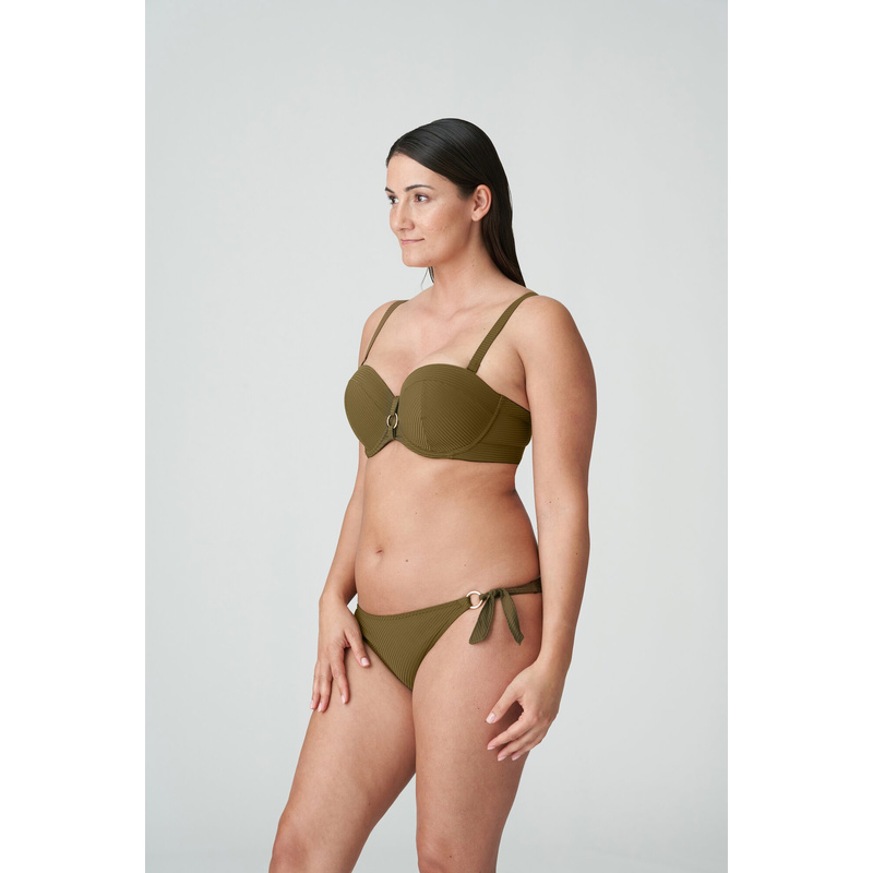 Voorgevormde Bikinitop Strapless in het Olive