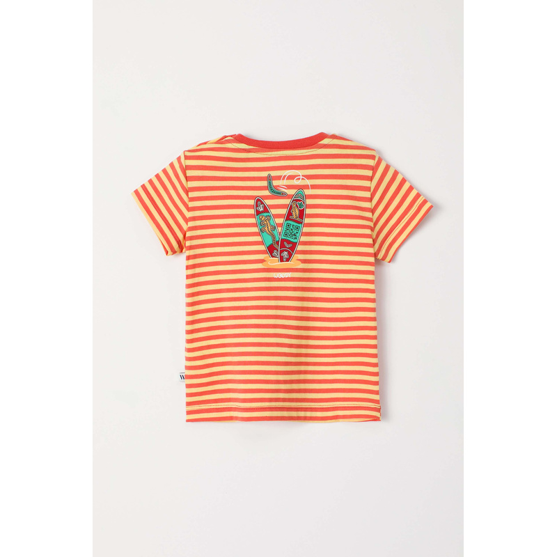 Jongens Pyjama Korte Broek in het Streep geel Jongens Pyjama Korte Broek in het Streep geel