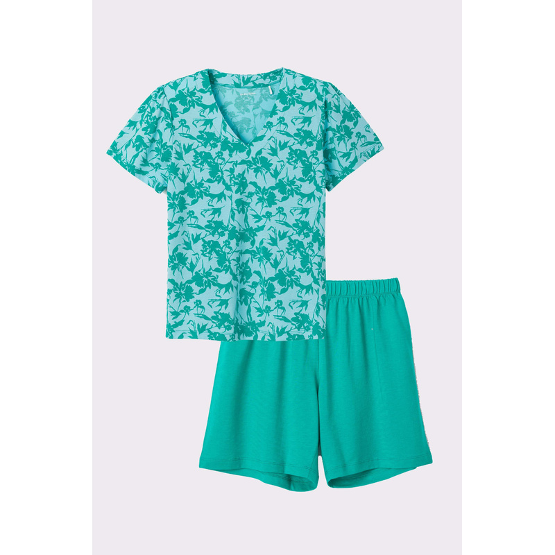 Pyjama Korte Broek en Blauw/groen